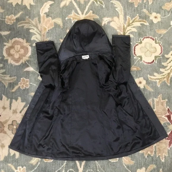 BAGATELLE Vintage Black Hooded Genuine Leather Jacket Womens US Large - Picture 10 of 17